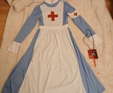 Nurse Halloween costume Adult teen with fake blood