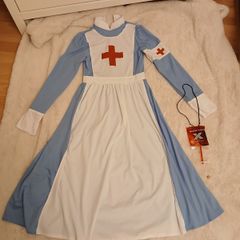 Nurse Halloween costume Adult teen with fake blood