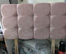 Pink crush velvet head board
