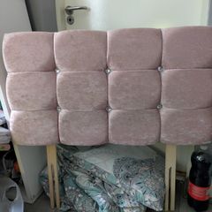 Pink crush velvet head board