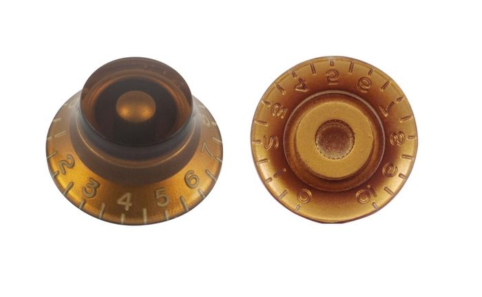 Gibson style US Spec Top Hat Knob (Amber, Black, Gold )