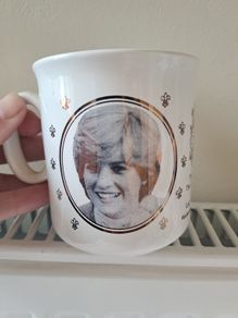 Silver Charles and Diana wedding mug