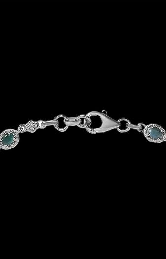 Sterling silver 925 bracelet with natural Alexandrite and Zircon