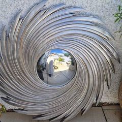 chrome mirror 41 x 41 inches