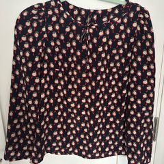 [clothes for adults] Cute long sleeved blouse with birds / robins, size M/10