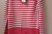 new pink and white cotton jumper tag attached