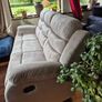 3 Seater Fabric Recliner Sofa  Brown, brand new! Image 2
