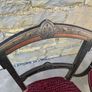 Pair of Late Victorian Ebonised Inlaid Chairs. Image 2
