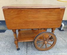 1940/50s Solid Oak TeaCart