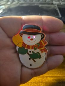 Vintage Christmas Brooch with Battery