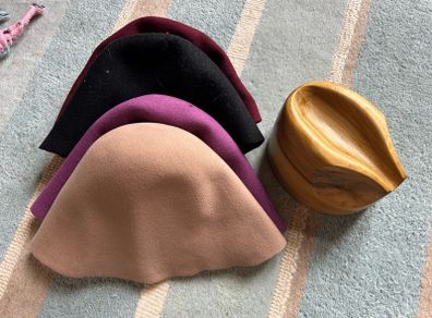 hat block & 4 felt cones