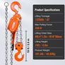 Manual Lever Chain Hoist, 6 Ton 13200 lbs Capacity 20 FT Come Along, G80 Galvanized Carbon Steel with Weston Double-Pawl Brake, Auto Chain Image 5