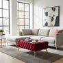 Long Chesterfield Coffee Table Velvet Rectangle 83x63x45cm with Glass Image 6