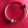pandora bangle and pave charm Image 4
