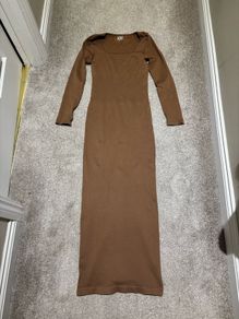 Skims dupe dress brown