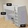 ikea loft bed (no mattress or pink chair) Image 4