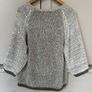Luxury Italian designer Transit knit jumper/top in cotton and linen with a two tone colour scheme in off white and olive green brand new Image 6