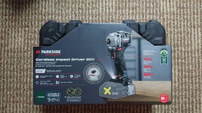 Parkside Performance X20V Cordless Brushless Impact Driver 226NM 1/4 Hex. 12AH 8AH 4AH X20V Smart Bluetooth Batteries 12A X20V Smart Bluetooth Super FAST Charger. 2x 4.5A X20V Dual Fast Charger. 4.5A X20V Fast Charger PDSSAP 20-Li D3