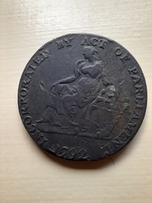 1792 Camac  Kyan Camac Halfpenny token
