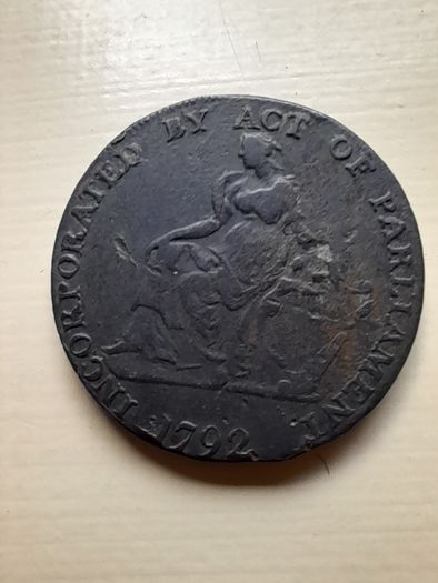 1792 Camac  Kyan Camac Halfpenny token