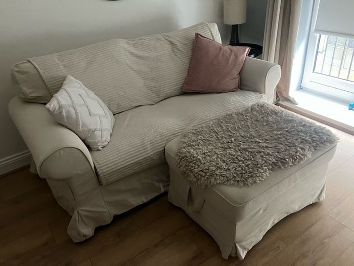 IKEA Ektorp 2 Seater and Footstool
