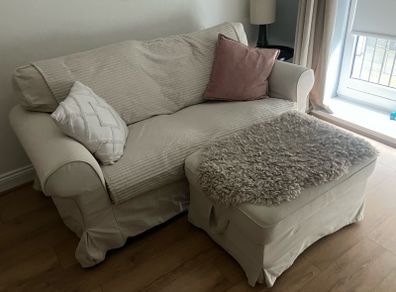 IKEA Ektorp 2 Seater and Footstool