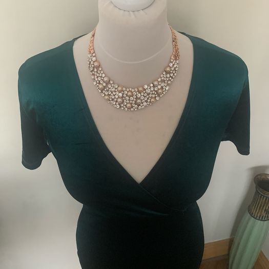 Zara green velvet dress. Size S