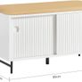 Shoe Cabinet with Sliding Doors and Seat Cushion Image 2
