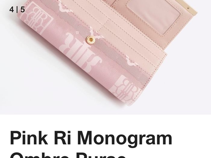 River island pink ombre purse