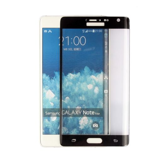 Full Curved 3D Tempered Glass Protector For Samsung Note Edge N9150 - Black