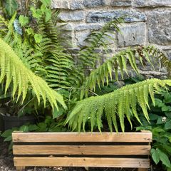 New Pressure treated slatted garden edging with built in stakes 60cmx15cm
