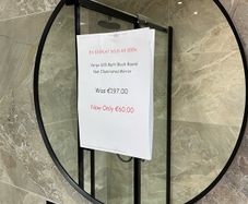 Ex Display Bathroom 600mm round black plain mirror