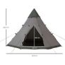 6-Person Outdoor Metal Frame Camping Tent w/ Carrier Bag Grey Image 2