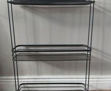 Grey wire rack