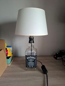 Jack Daniels whiskey bottle lamp