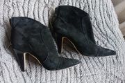 Black Suede Ankle Boots  Size 5
