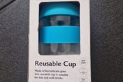 Reusable travel glass cup