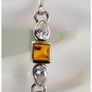 Sterling Silver Gemstone Amber Bangle Bracelet Image 5
