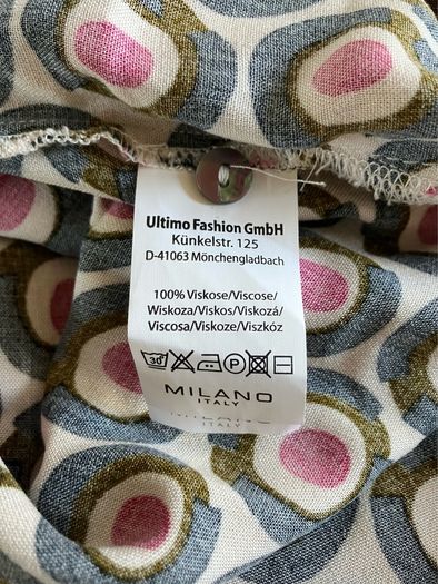 Size 12/14 Navy & Cream Dress by Milano, Italy