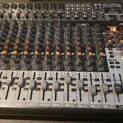 Behringer Xenyx X2222USB Mixing Desk + Patchbay & Cables