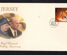 2007 Jersey Diamond Wedding of Queen Elizabeth II Commemorative Stamps First Day Cover (FDC)