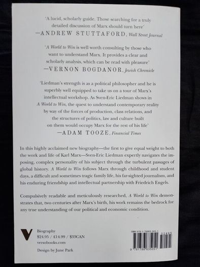 Sven-Eric Liedman, A World to Win: The Life and Works of Karl Marx