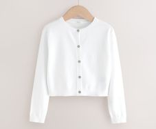 Next white button up cardigan size 11 to 12