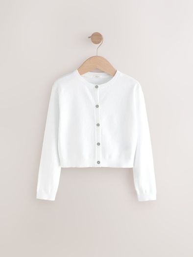 Next white button up cardigan size 11 to 12
