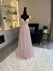 Ladies Blush Pink Bridesmaid Maternity Dress / Special Occasion Dress from Little Mistress. Size UK 8 / EU 36