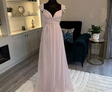 Ladies Blush Pink Bridesmaid Maternity Dress / Special Occasion Dress from Little Mistress. Size UK 8 / EU 36