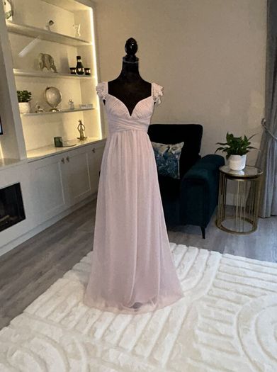 Ladies Blush Pink Bridesmaid Maternity Dress / Special Occasion Dress from Little Mistress. Size UK 8 / EU 36