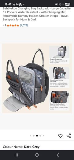 Babbleroo changing bag backpack