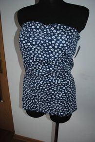 BNWT Next Sport Navy floral tube top size UK18/20 EU46/48 Postage included