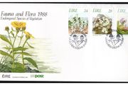 1988 Ireland Fauna &amp; Flora Endangered Species of Vegetations Commemorative Stamps An Post First Day Cover (FDC)